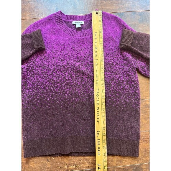 Athleta Womens Purple Ombré Jacquard Crew Neck Sweater Size Small - Picture 4 of 6